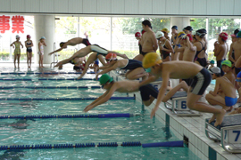 オリンピック選手のバドミントン・水泳教室