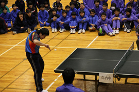 平成22年度オリンピアンふれあい交流事業(長野県)卓球教室